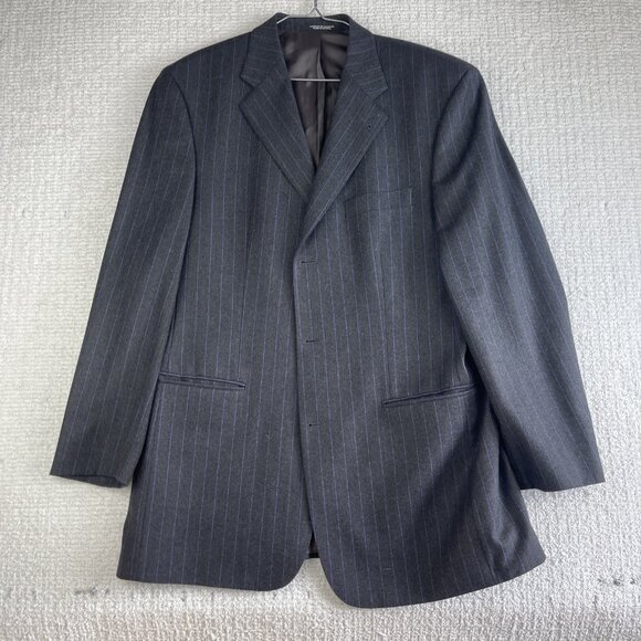 Vintage Baumler Purple Stripe Coat Virgin Wool Blazer Jacket Sz 102 (≈40L) - Picture 1 of 16